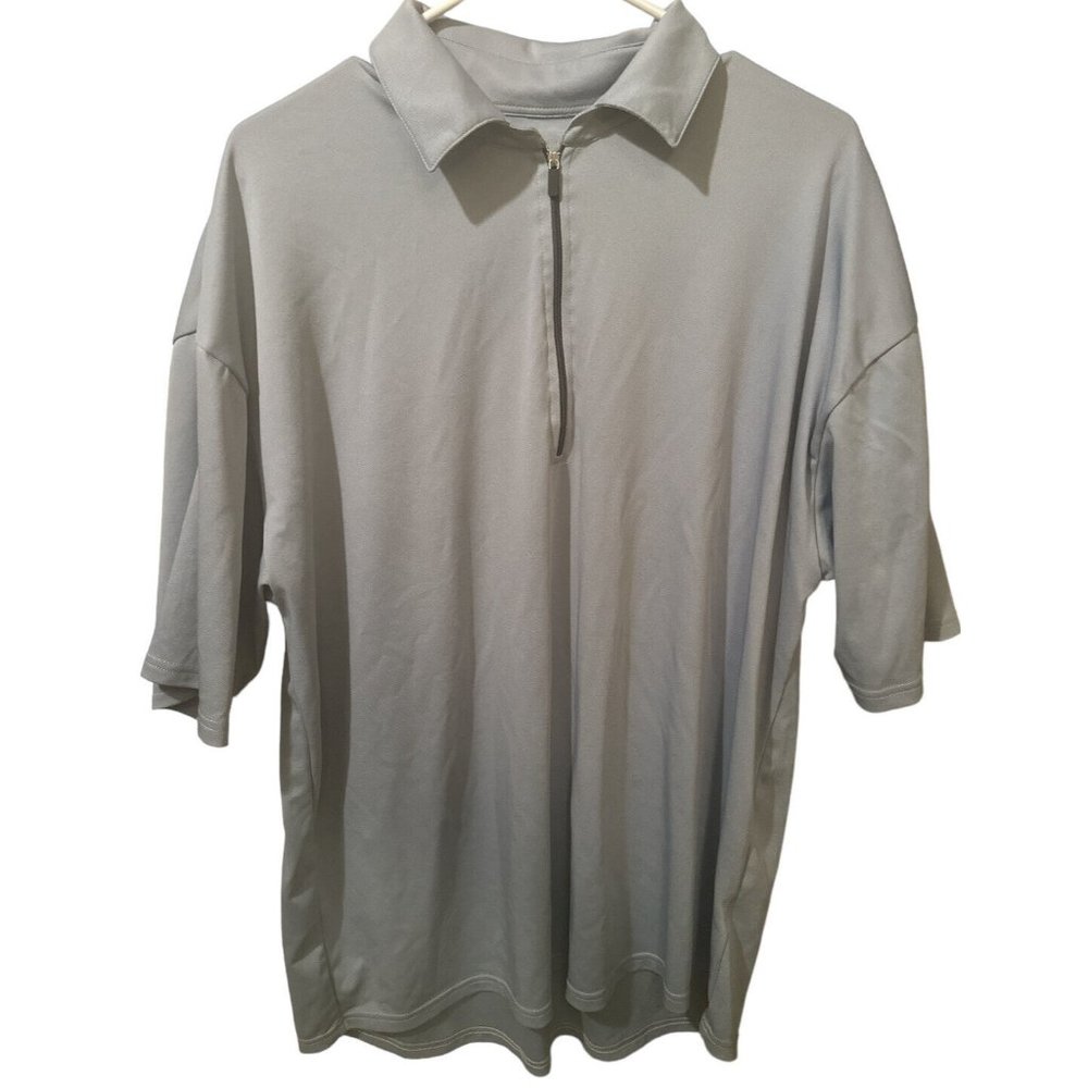 Forrester Men's‎ 1/4 Zip Golf Polo- Gray XXL Excellent